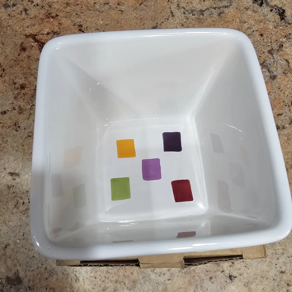 Colorful Square Pattern Bowl - Picture 7 of 10